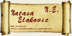 Nataša Elaković vizit kartica